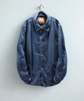 DENIM COACH JACKET/INDIGO LIGHT