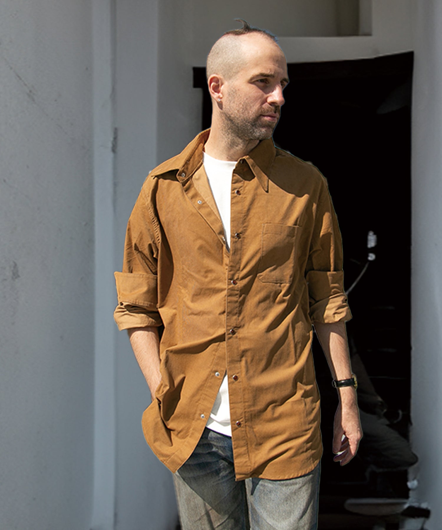 ワイドシルエットコーデュロイシャツ／ BEIGE – TMT OFFICIAL ONLINE STORE