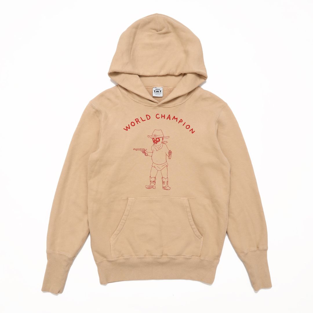 VINTAGE SWEAT HOODIE（world champion）／BEIGE – TMT OFFICIAL ONLINE STORE