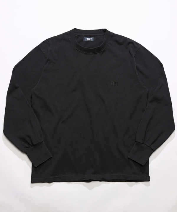 DRY COTTON JERSEY EMBROIDERY L/STEE/BLACK