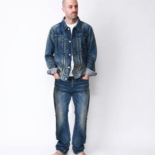 【HQ DENIM】 5P TAPERED(vintage processing.)