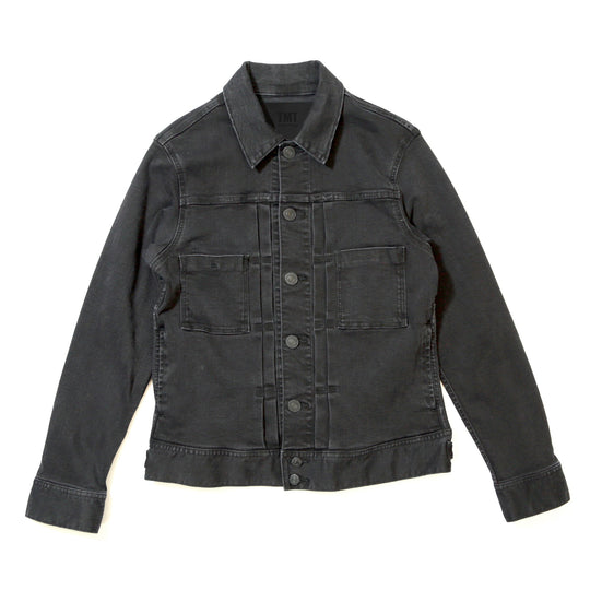 STRETCH COMFY DENIM JACKET/ CHARCOAL