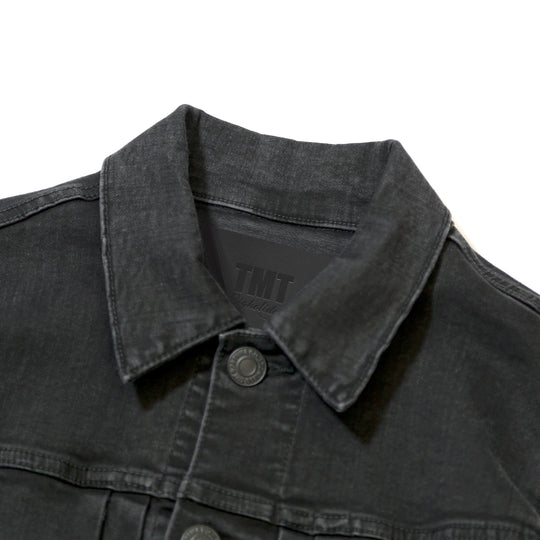 STRETCH COMFY DENIM JACKET/ CHARCOAL