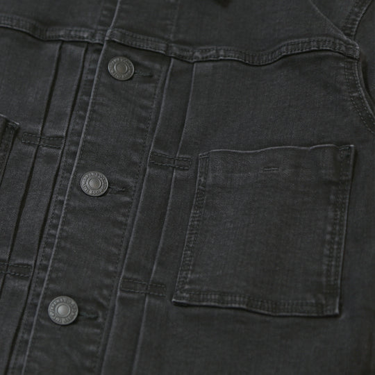 STRETCH COMFY DENIM JACKET/ CHARCOAL