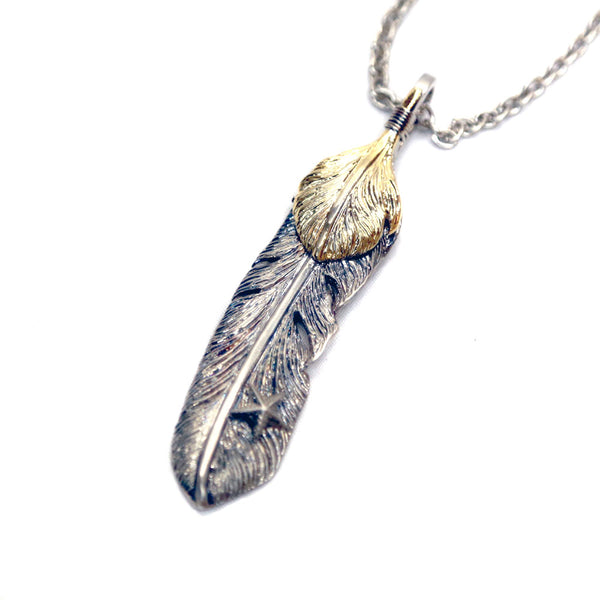 DOUBLE FEATHER TOP(LARGE) / SILVER