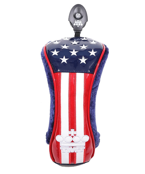 U.S.FLAG ENAMEL LETHER HEAD COVER (FOR UT)