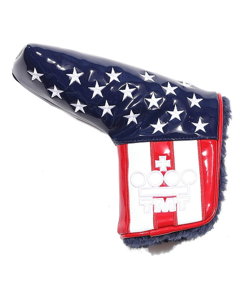U.S.FLAG ENAMEL LETHER PUTTER COVER(PING)
