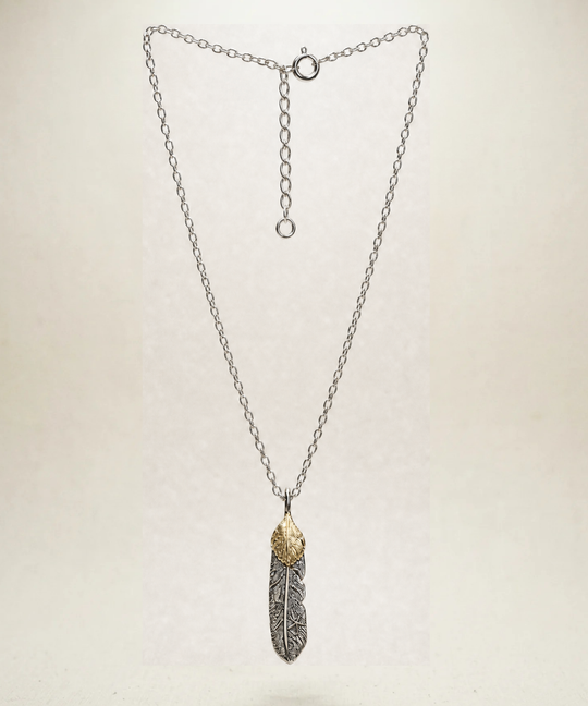 DOUBLE FEATHER TOP(LARGE) / SILVER