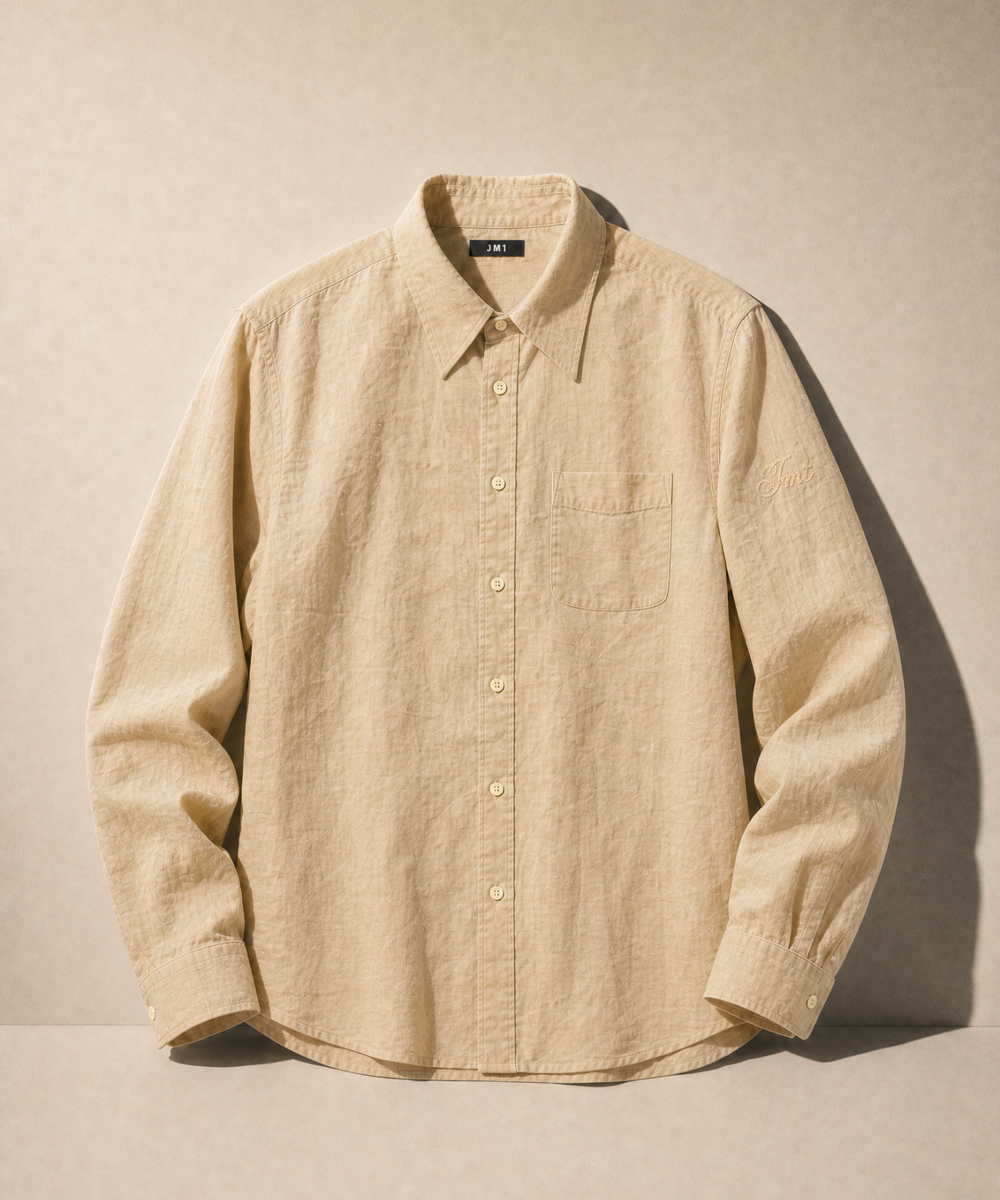 WASHER COTTON LINEN SHIRT