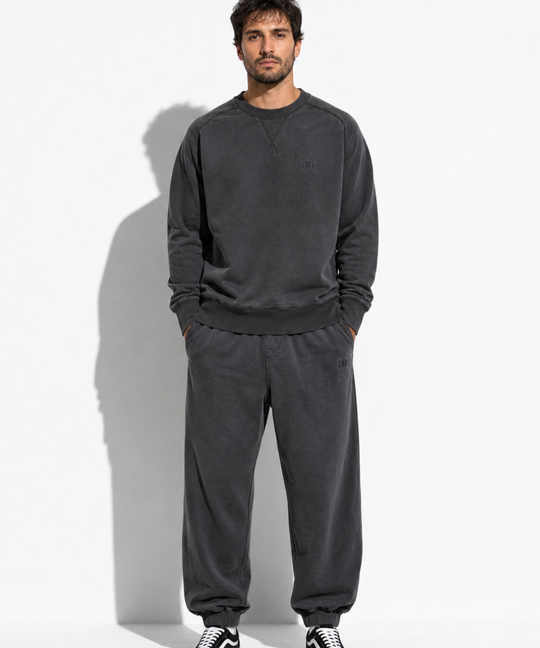 WIDE SWEAT PANTS（BLACK）