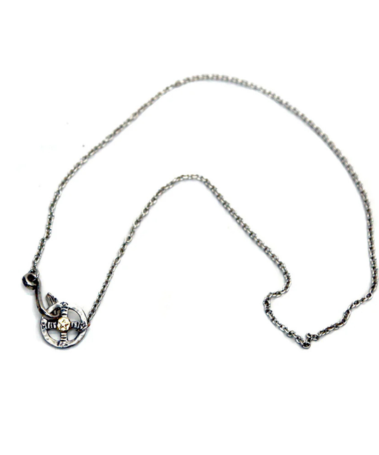 EAGLEHOOK&amp;CIRCLE CHAIN(LONG)/SILVER