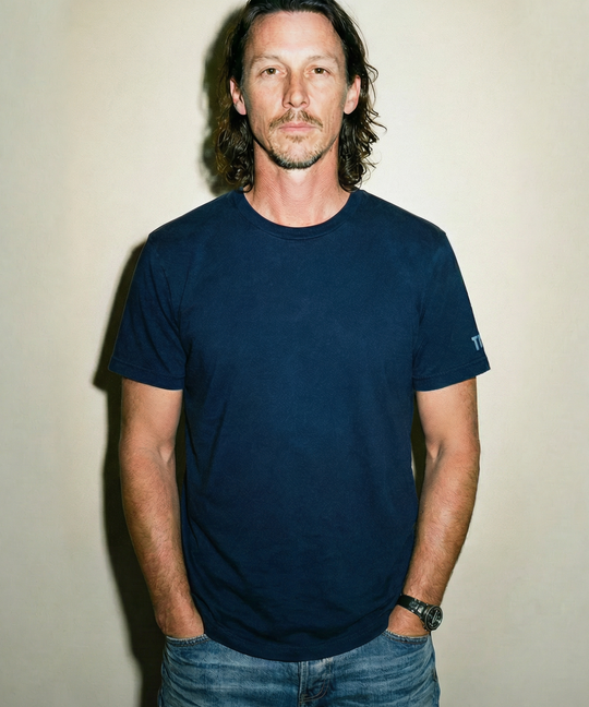 INDIGO COTTON JERSEY S/S TEE／INDIGO