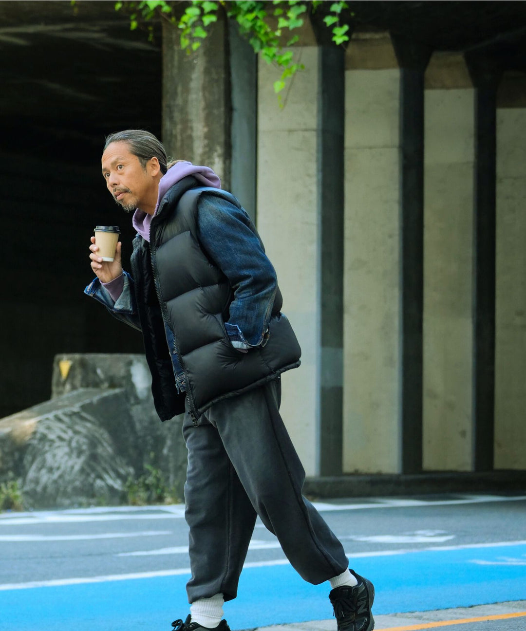 WIDE SWEAT PANTS（BLACK）