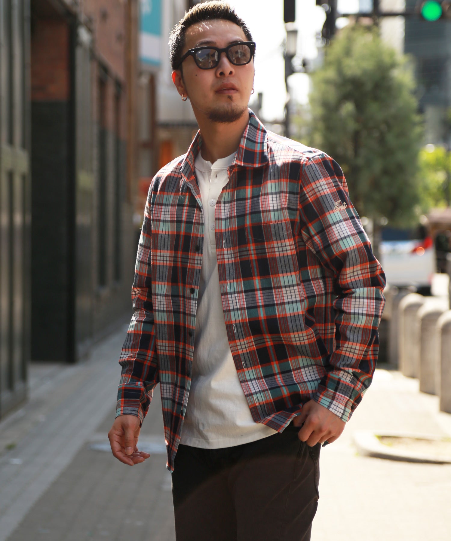 MADRAS CHECK SHIRTS／NAVY – TMT OFFICIAL ONLINE STORE
