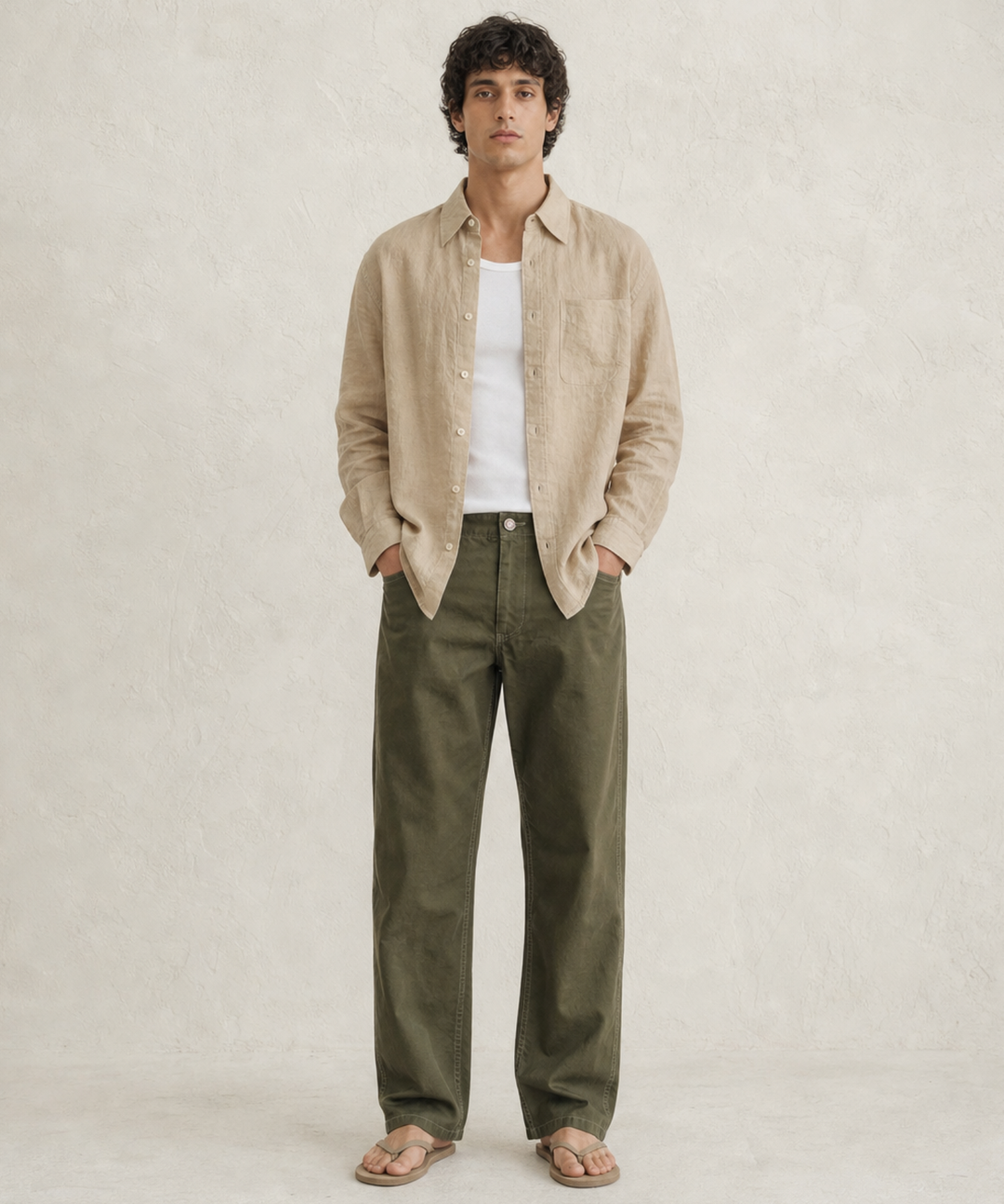 WASHER COTTON LINEN SHIRT