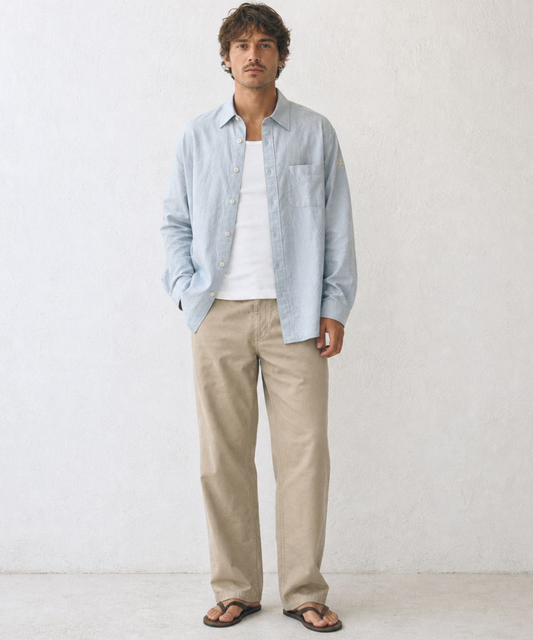 WASHER COTTON LINEN SHIRT