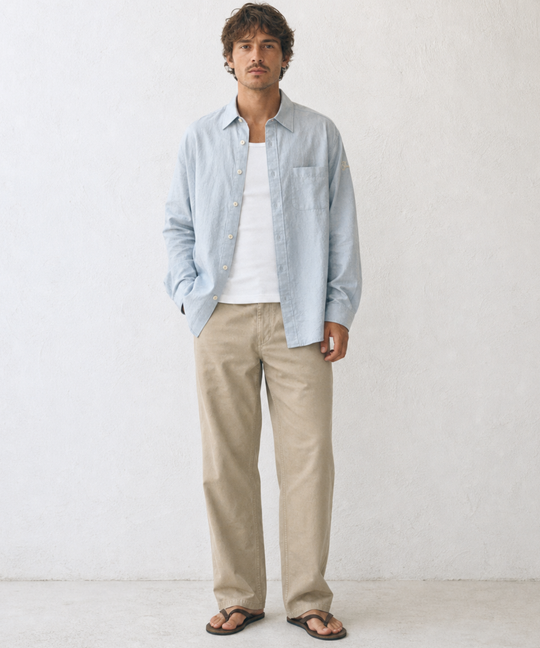 WASHER COTTON LINEN SHIRT