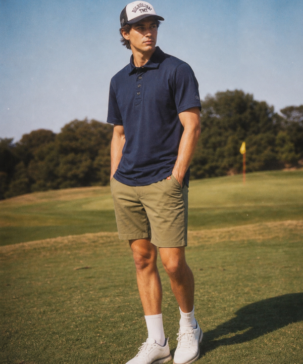 【TMT×Ocean Pacific】 PEARTEX POLO SHIRT／NAVY