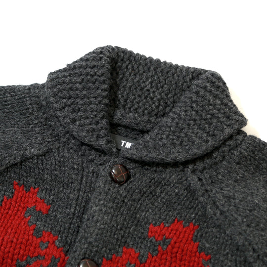 ROUGH GAUGE COWICHAN CARDIGAN／ BLACK