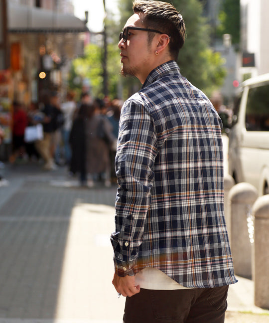 MADRAS CHECK SHIRTS／WHITE