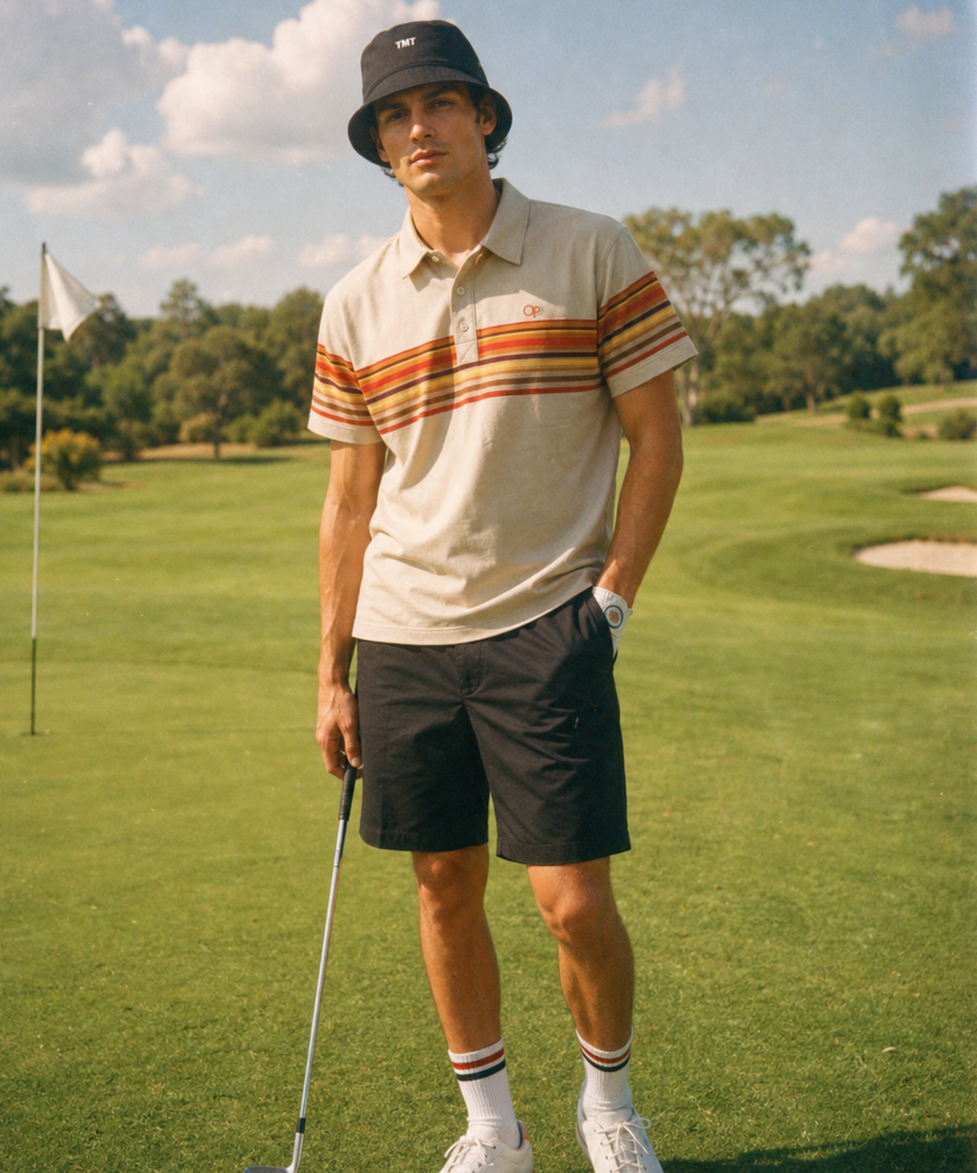 ※5月下旬発送予定【TMT×Ocean Pacific】 PEARTEX POLO SHIRT（BORDER）