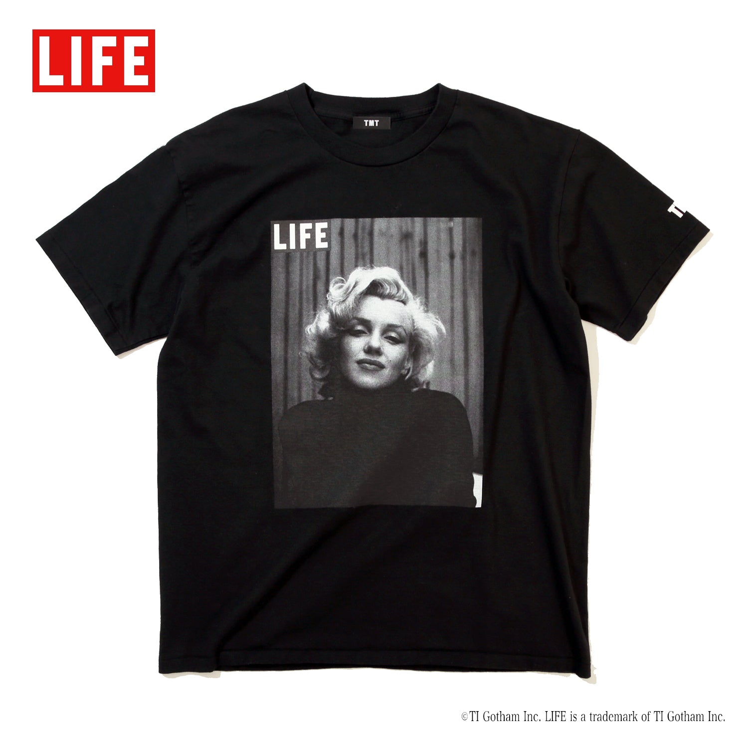 LIFE© COLLABOLATION T-SHIRTS （Marilyn Monroe）／ BLACK – TMT 