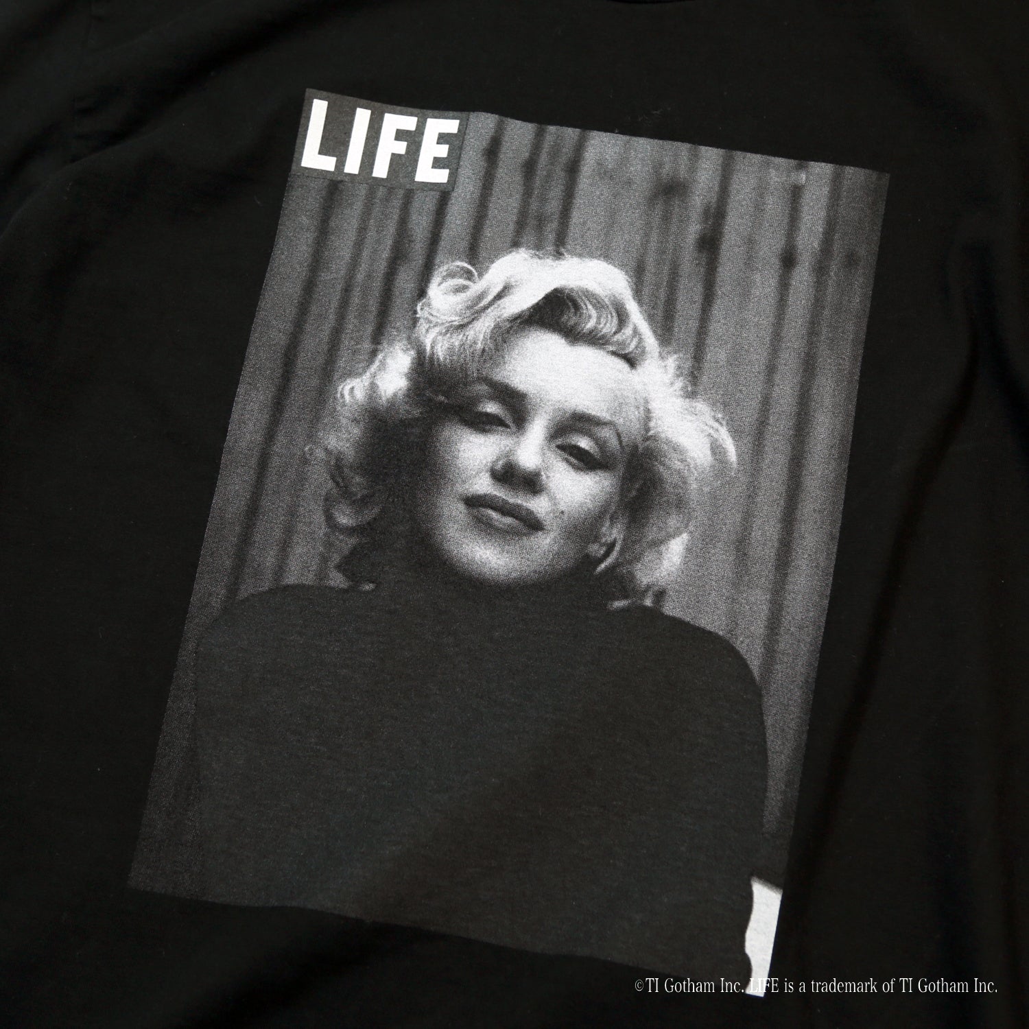 LIFE© COLLABOLATION T-SHIRTS （Marilyn Monroe）／ BLACK – TMT