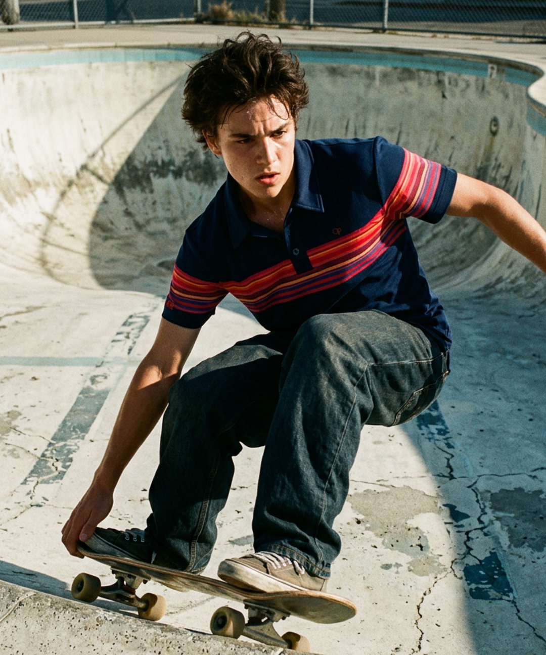※5月下旬発送予定【TMT×Ocean Pacific】 PEARTEX POLO SHIRT（BORDER）
