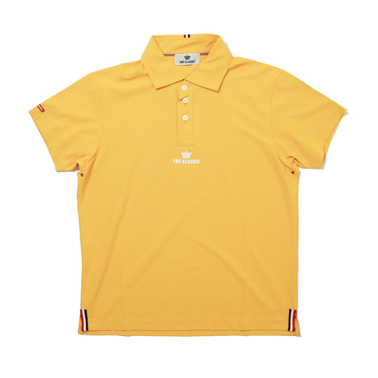 BIG LOGO MICRO STITCH POLO SHIRTS / YELLOW