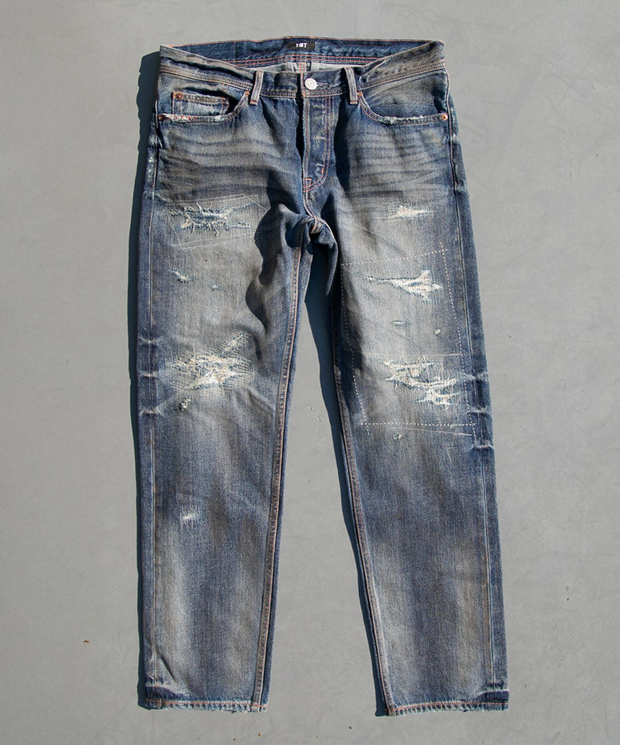 12oz SOFT DENIM 5P STRAIGHT（vintage processing）