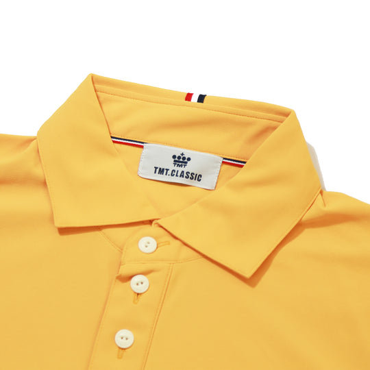 BIG LOGO MICRO STITCH POLO SHIRTS / YELLOW