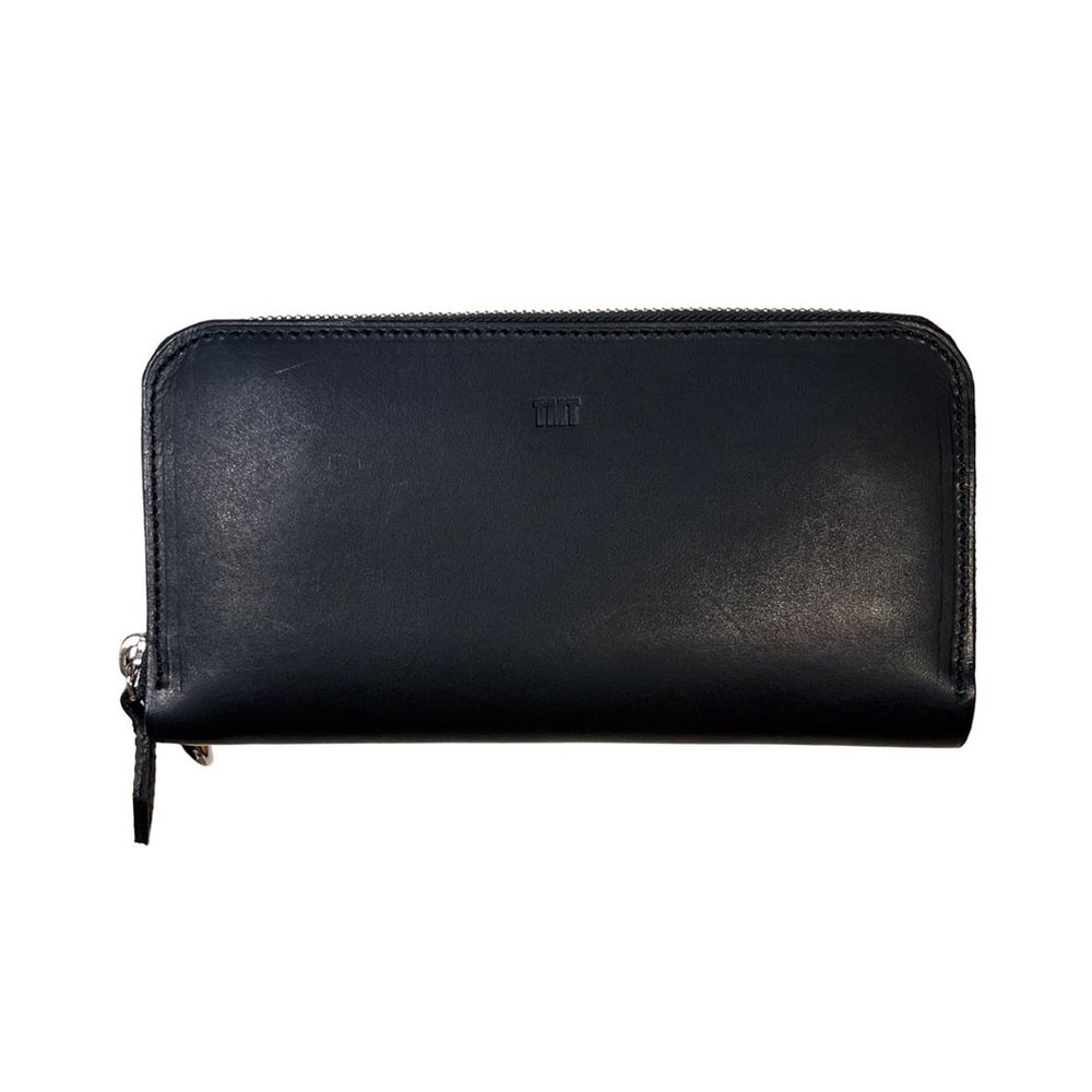 【12月中旬頃発送】INDIGO LEATHER STADS WALLET (LONG)