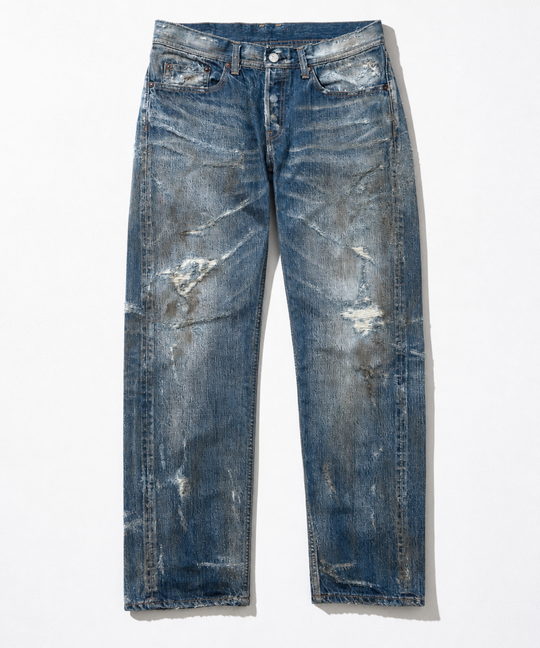 ※8月下旬発送予定【HQ DENIM】 5P TAPERED(dameged)