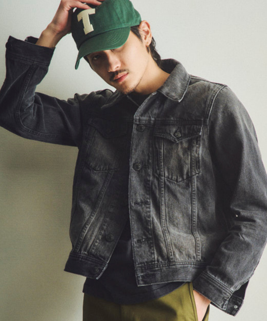 12oz SOFT BLACK DENIM TRUCKER JACKET