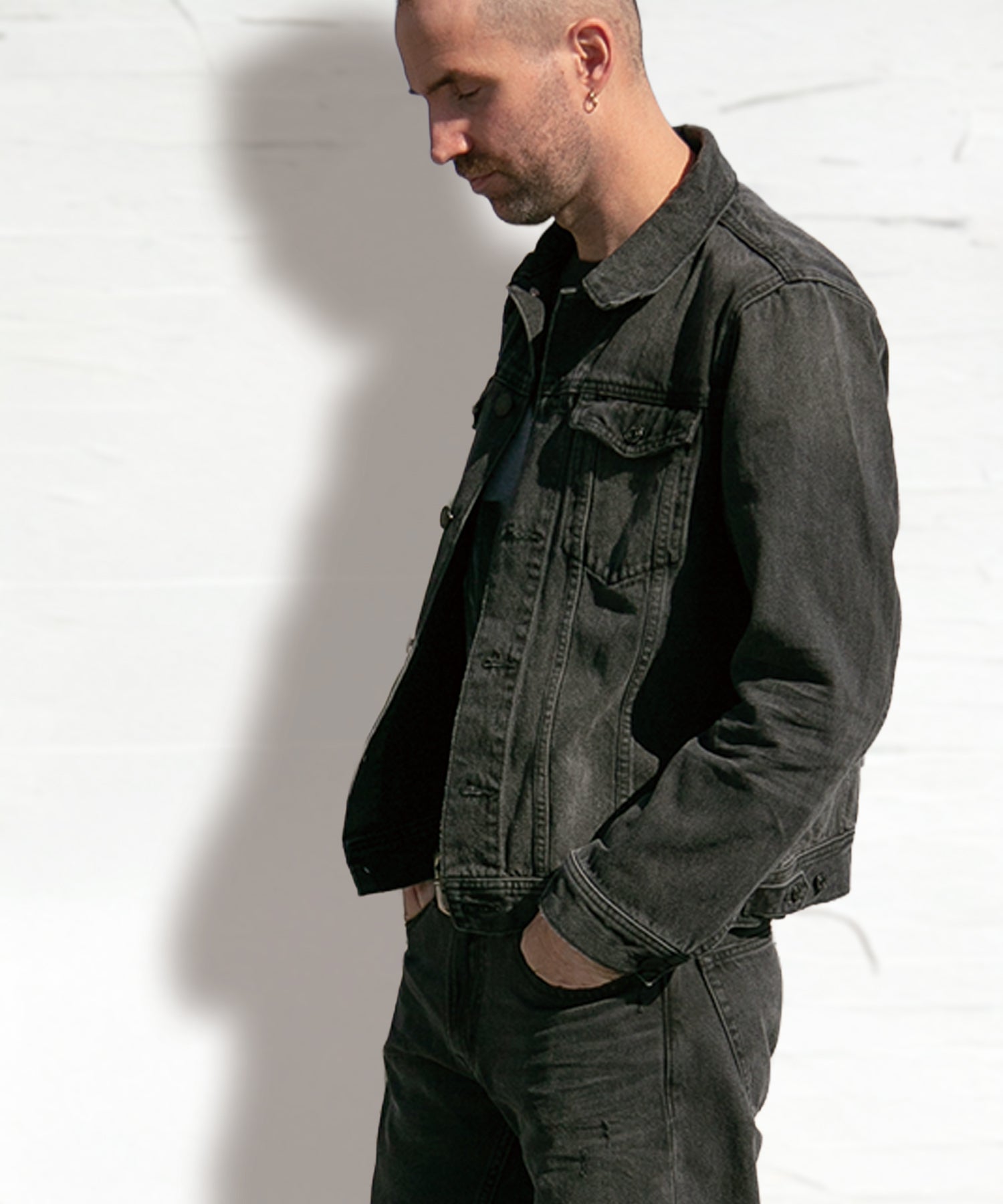 12oz SOFT BLACK DENIM TRUCKER JACKET – TMT OFFICIAL ONLINE STORE