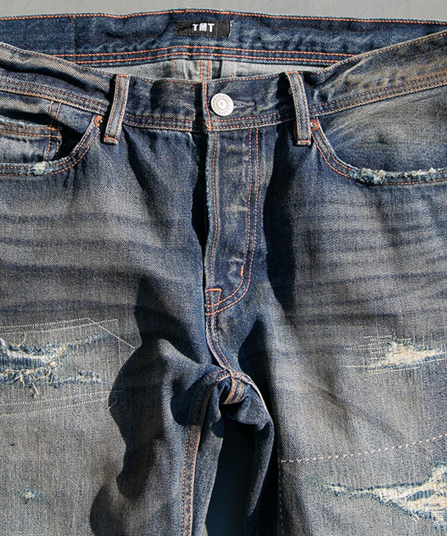 12oz SOFT DENIM 5P STRAIGHT（vintage processing）