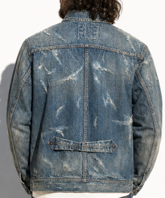 ※8月下旬発送予定【HQ DENIM】TRUCKER JACKET(damaged)