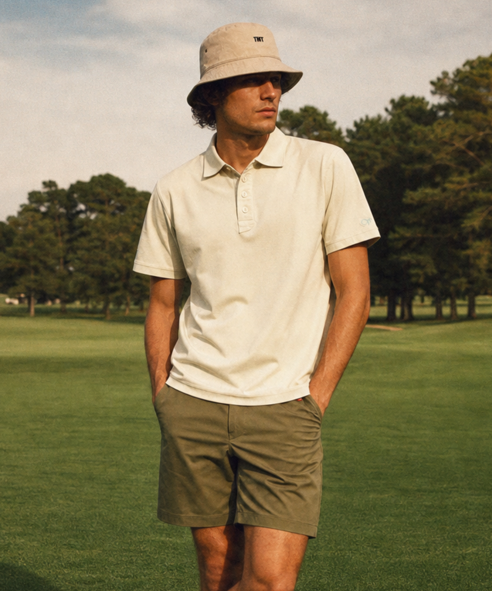 【TMT×Ocean Pacific】 PEARTEX POLO SHIRT／LIGHT BEIGE