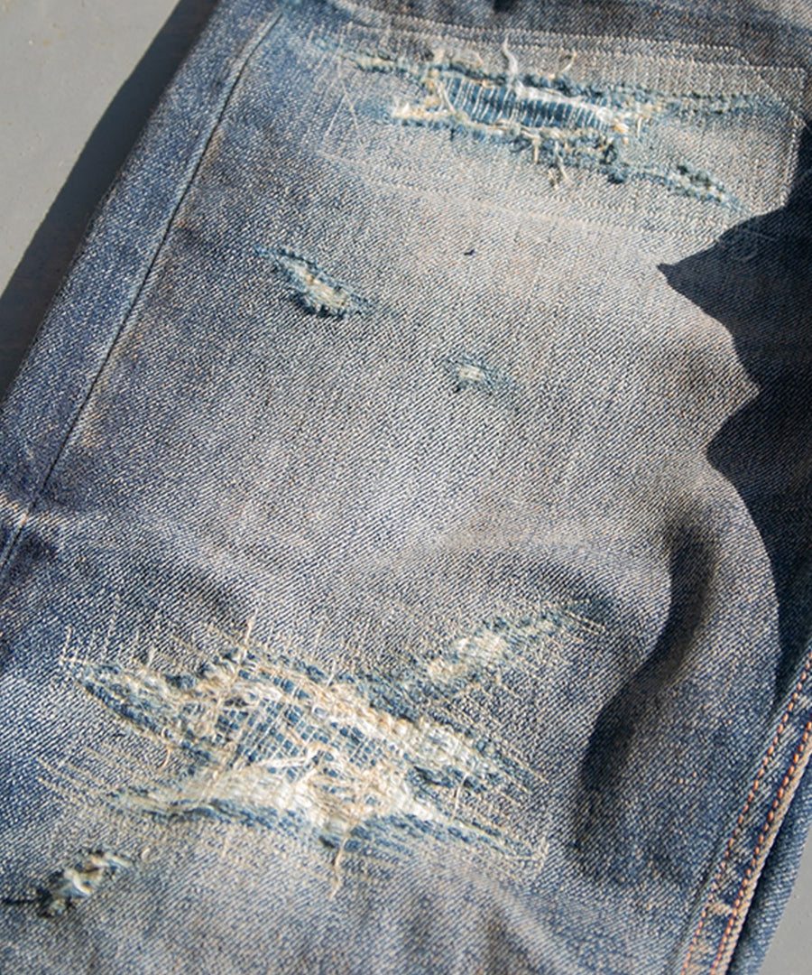 12oz SOFT DENIM 5P STRAIGHT（vintage processing）