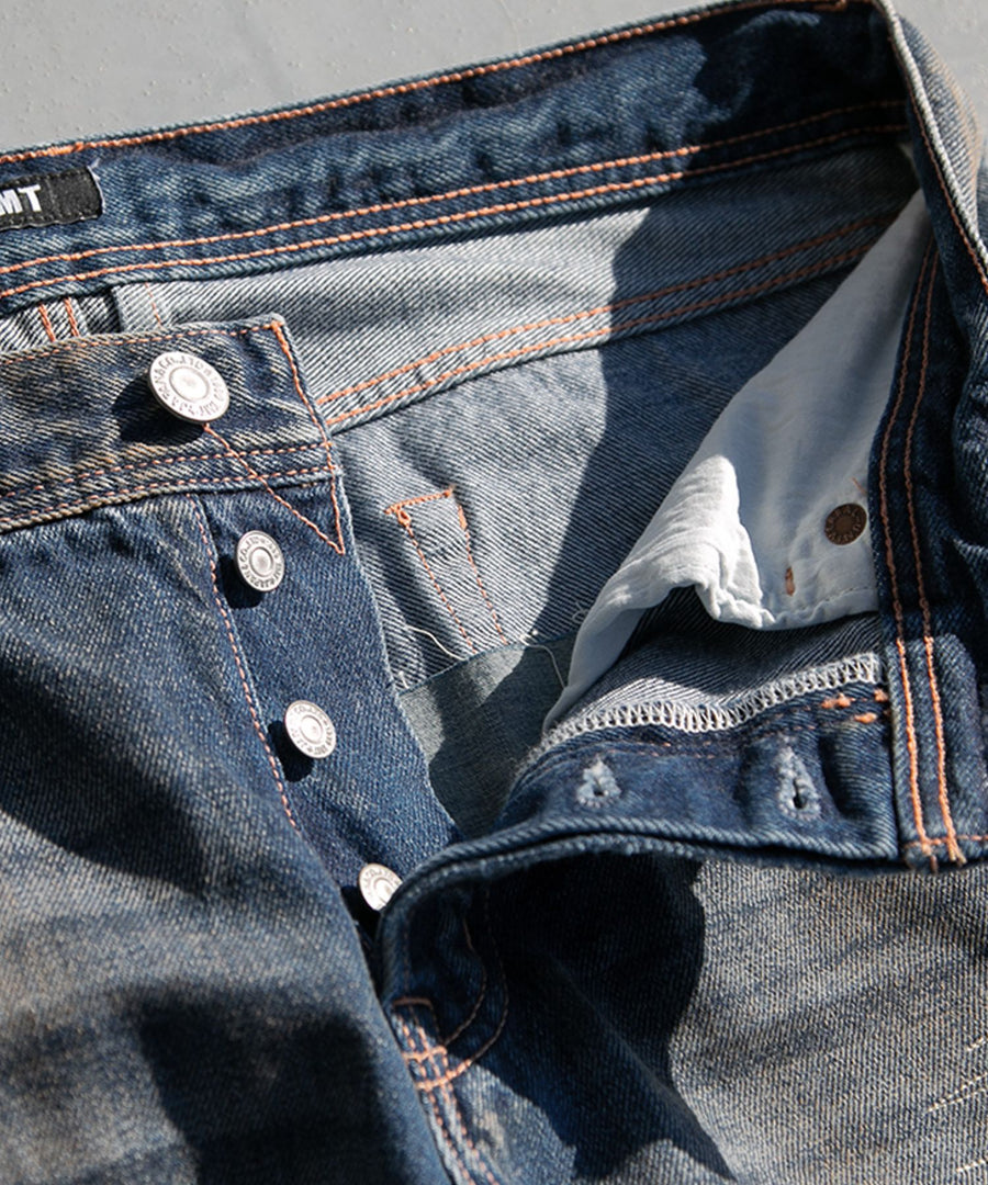 12oz SOFT DENIM 5P STRAIGHT（vintage processing）