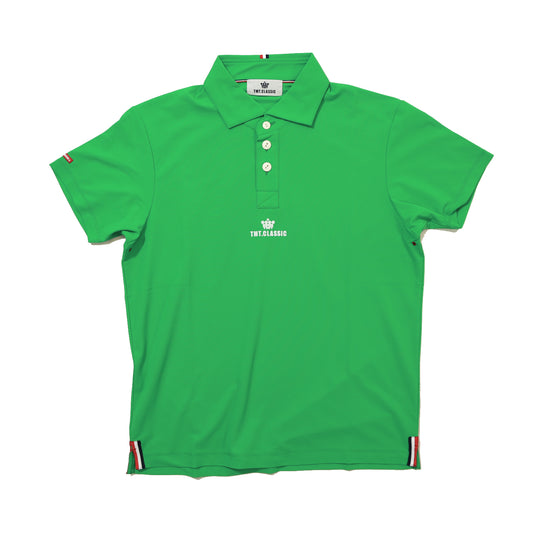 BIG LOGO MICRO STITCH POLO SHIRTS / GREEN　