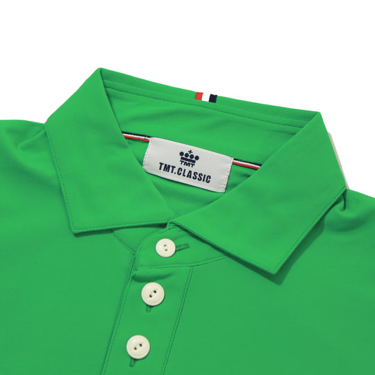 BIG LOGO MICRO STITCH POLO SHIRTS / GREEN　