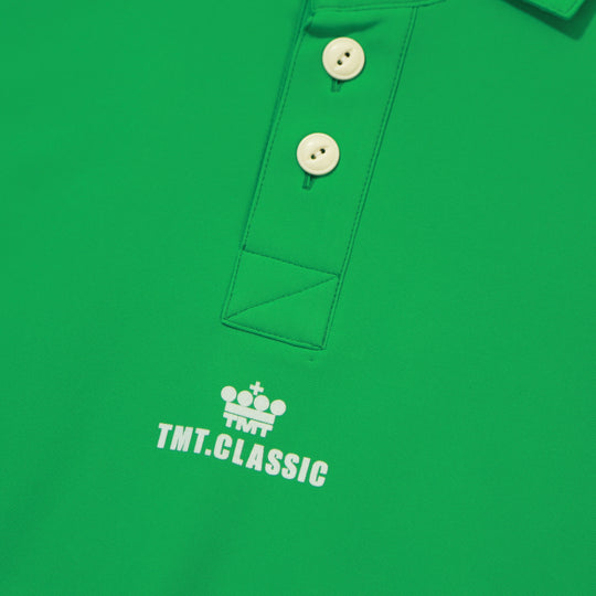 BIG LOGO MICRO STITCH POLO SHIRTS / GREEN　