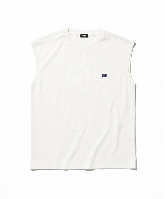 DRY COTTON JERSEY SLEEVELESS TEE (LOGO)