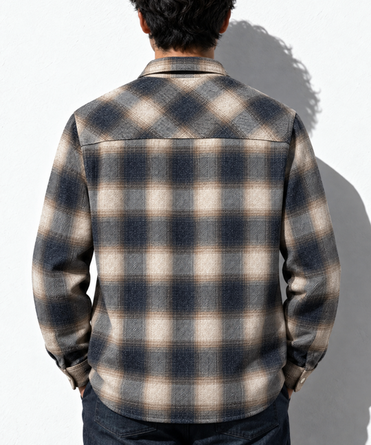 【11月下旬発送予定】TWILL OMBRE CHECK SHIRTS