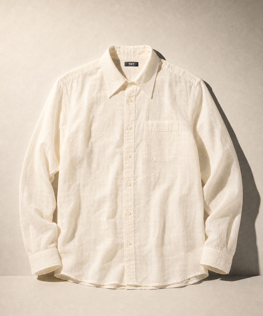 WASHER COTTON LINEN SHIRT