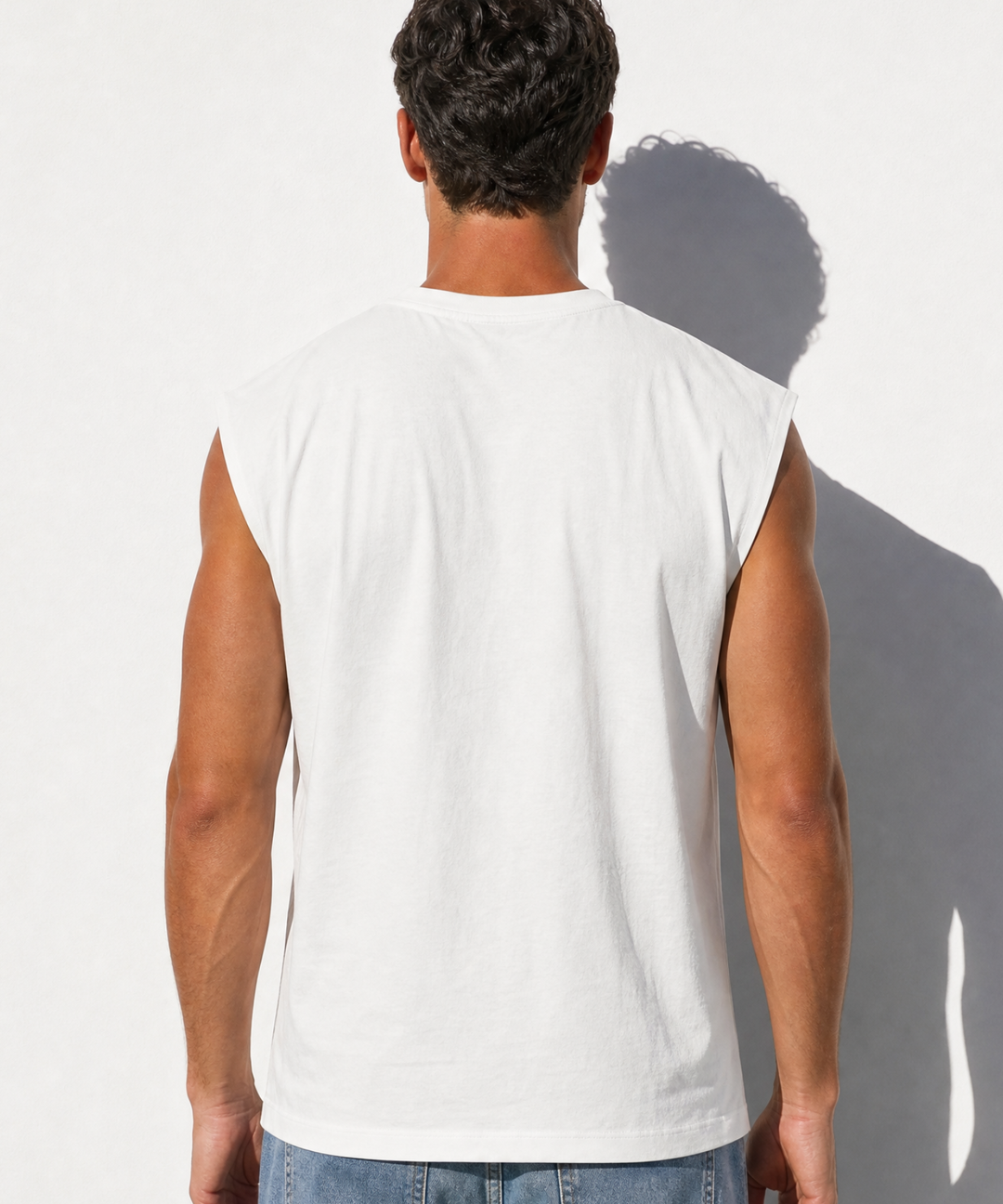 DRY COTTON JERSEY SLEEVELESS TEE (LOGO)