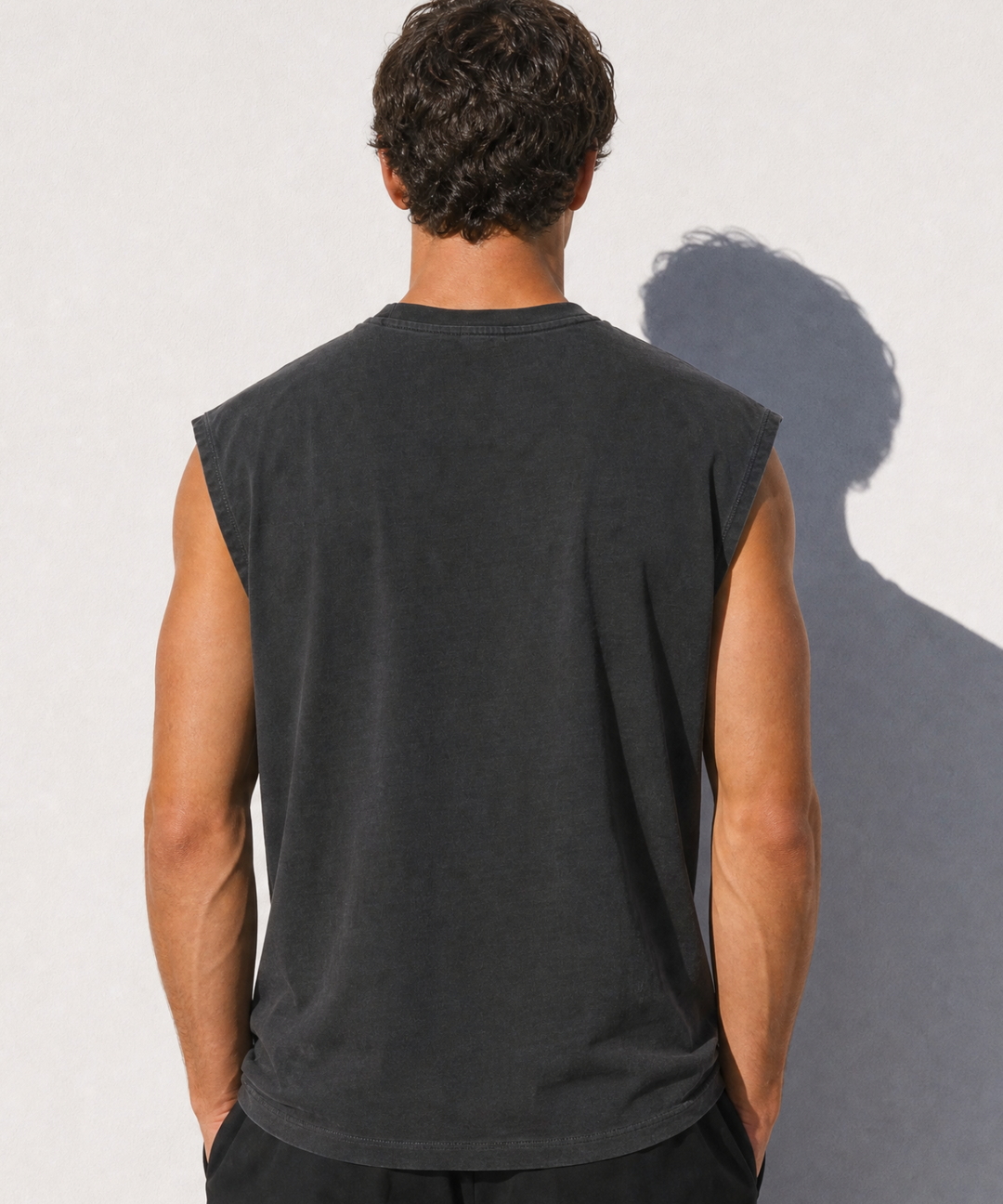 DRY COTTON JERSEY SLEEVELESS TEE (LOGO)