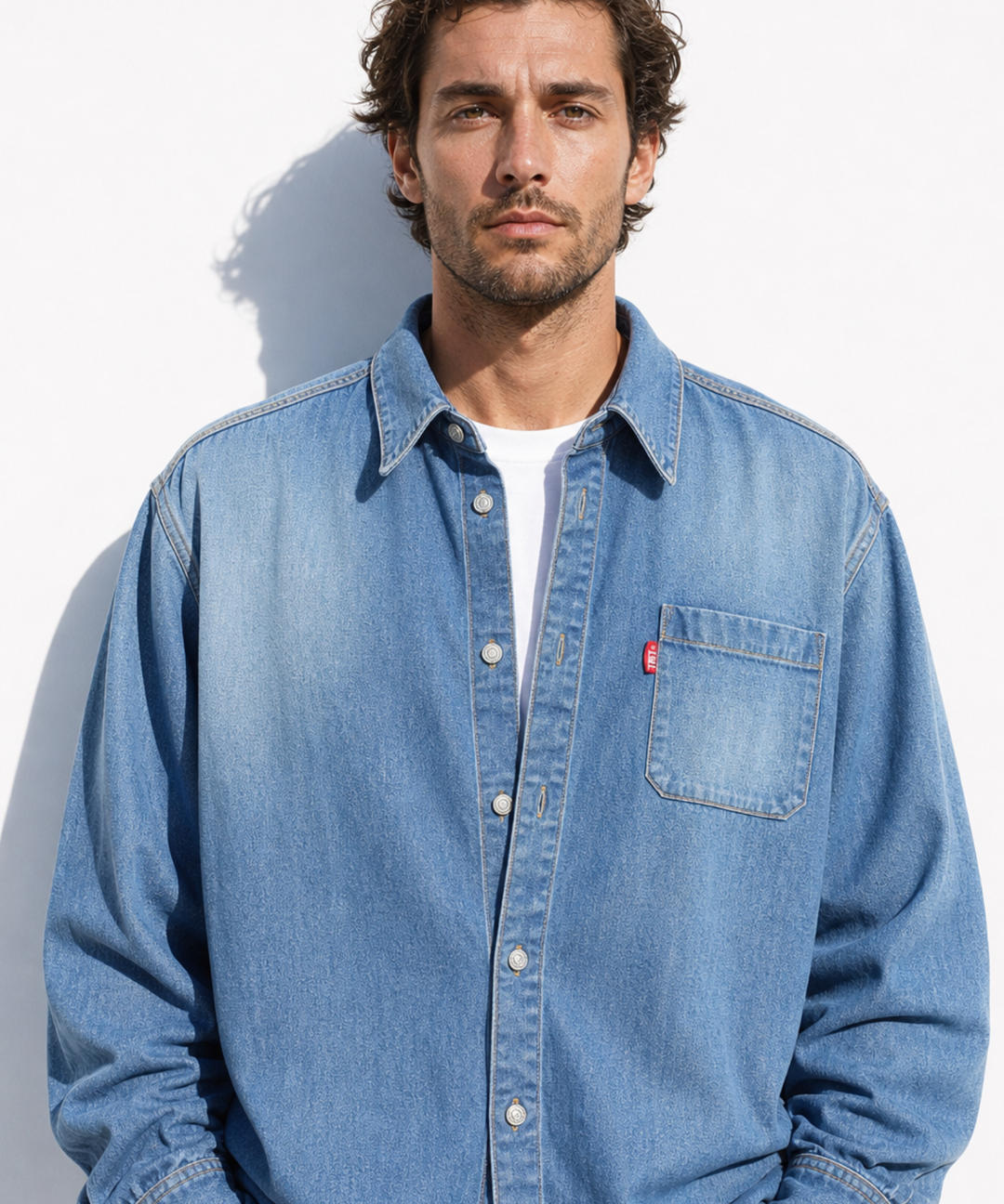 ※10月上旬発送予定※12oz DENIM WIDE SHIRTS (vintage finished)