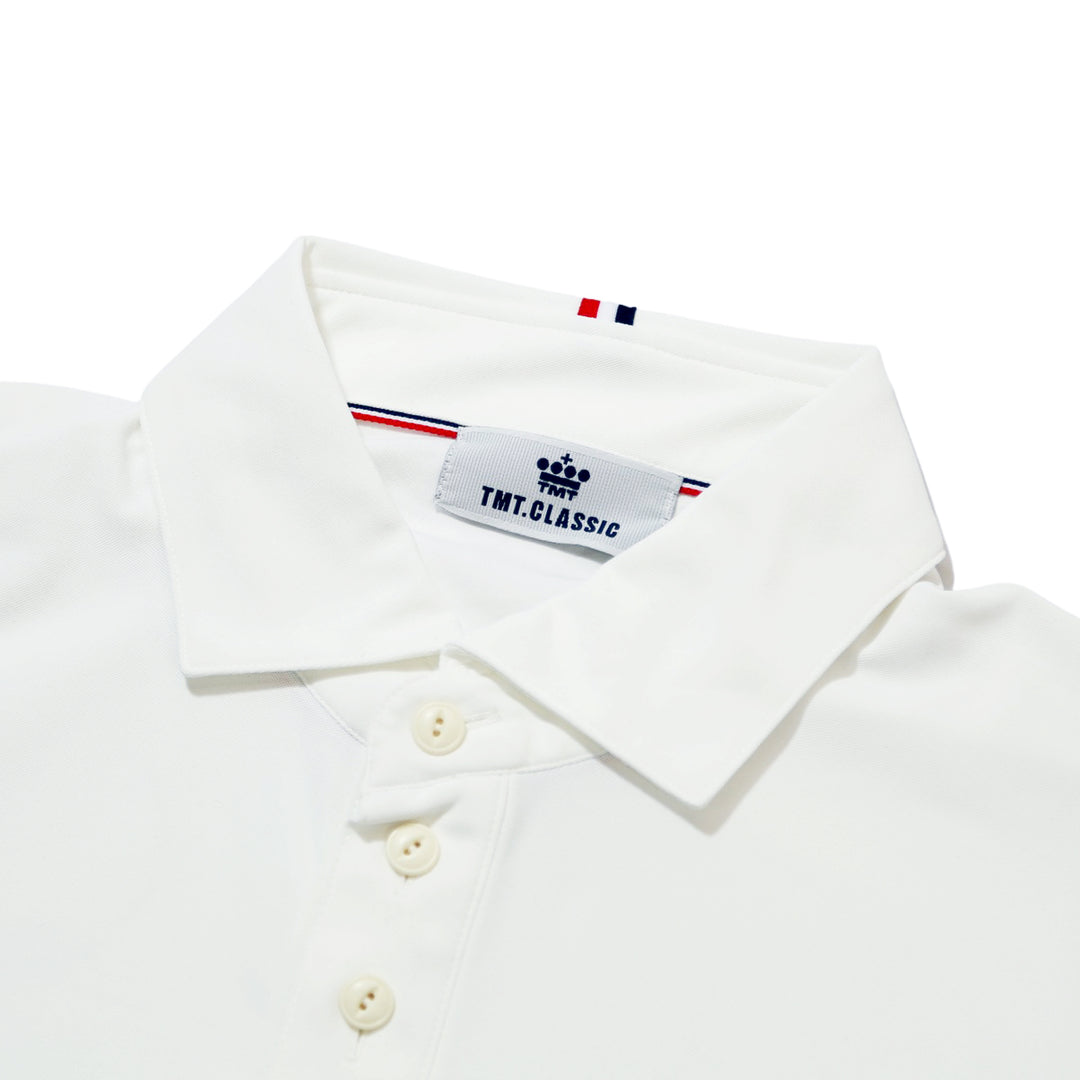 BIG LOGO MICRO STITCH POLO SHIRTS / WHITE